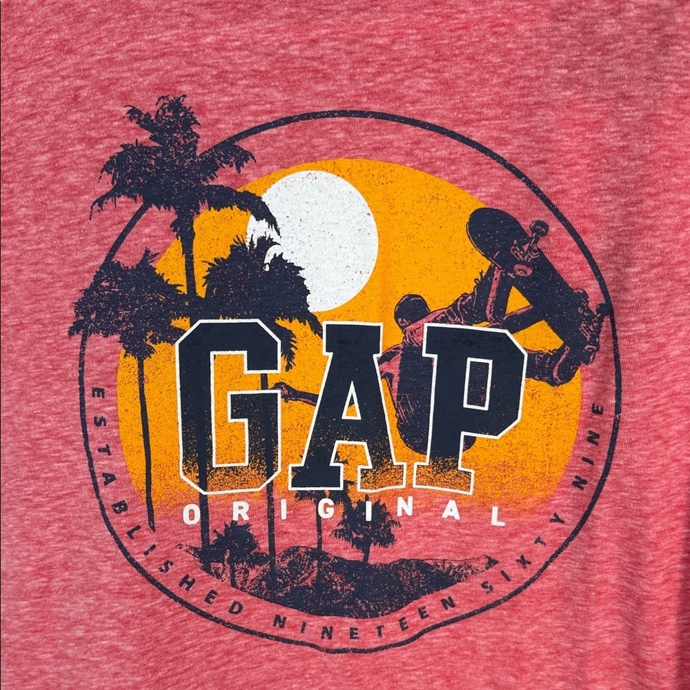 GAP Kids Heather Red Graphic Tee - Picture 3 of 6